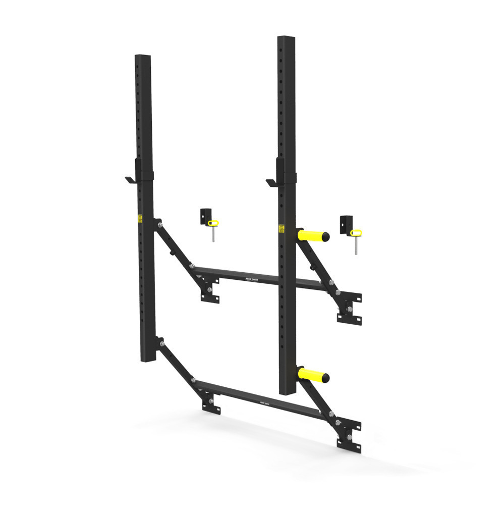 Again faster wall mounted folding squat rack clearance