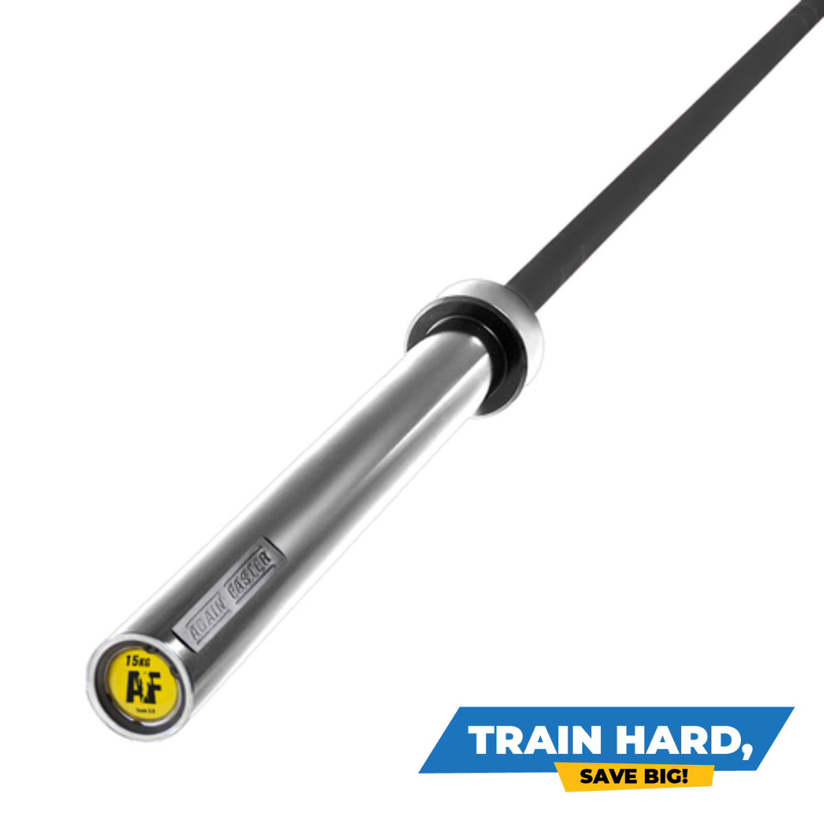 Team Barbell 3.0 15 KG Silver Black Weightlifting Barbell