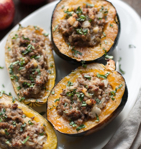 Stuffed Pumpkin with Mince and Apple