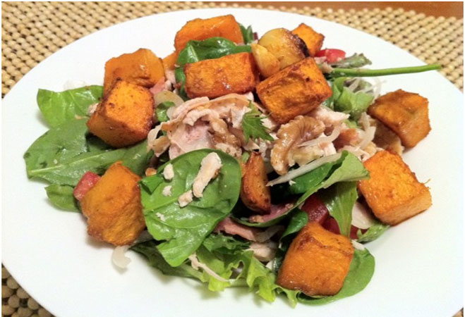 Chicken Salad With Bacon & Pumpkin