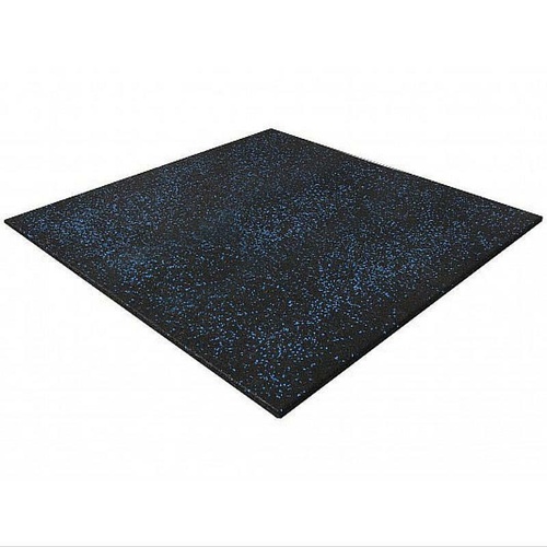 Premium Flooring – Dual Layer – EPDM Top Layer – Virgin Rubber Base 1m x 1m x 15mm (Blue Fleck)